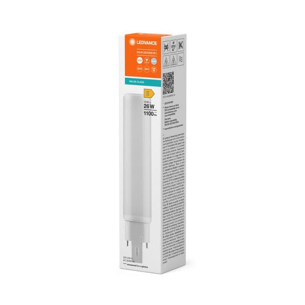 Ledvance Dulux D/E LED 10W - 840 Kald Hvit | 4-Stift - Erstatter 26W 