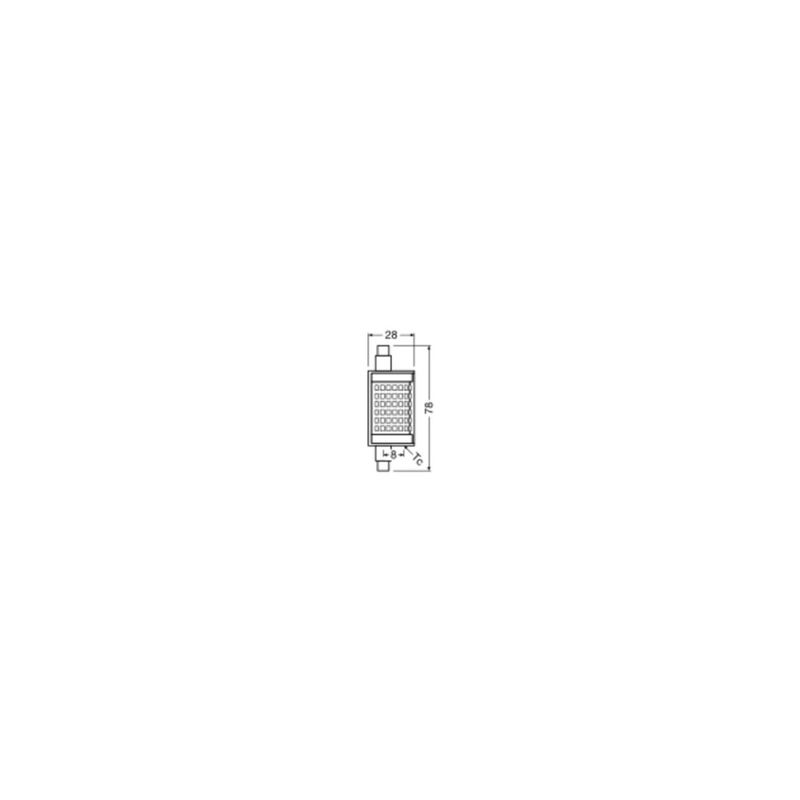 Osram LED Linear R7s Parathom 78mm Klar 12W 1521lm - 827 Ekstra Varm Hvit | Dimbar - Erstatter 100W